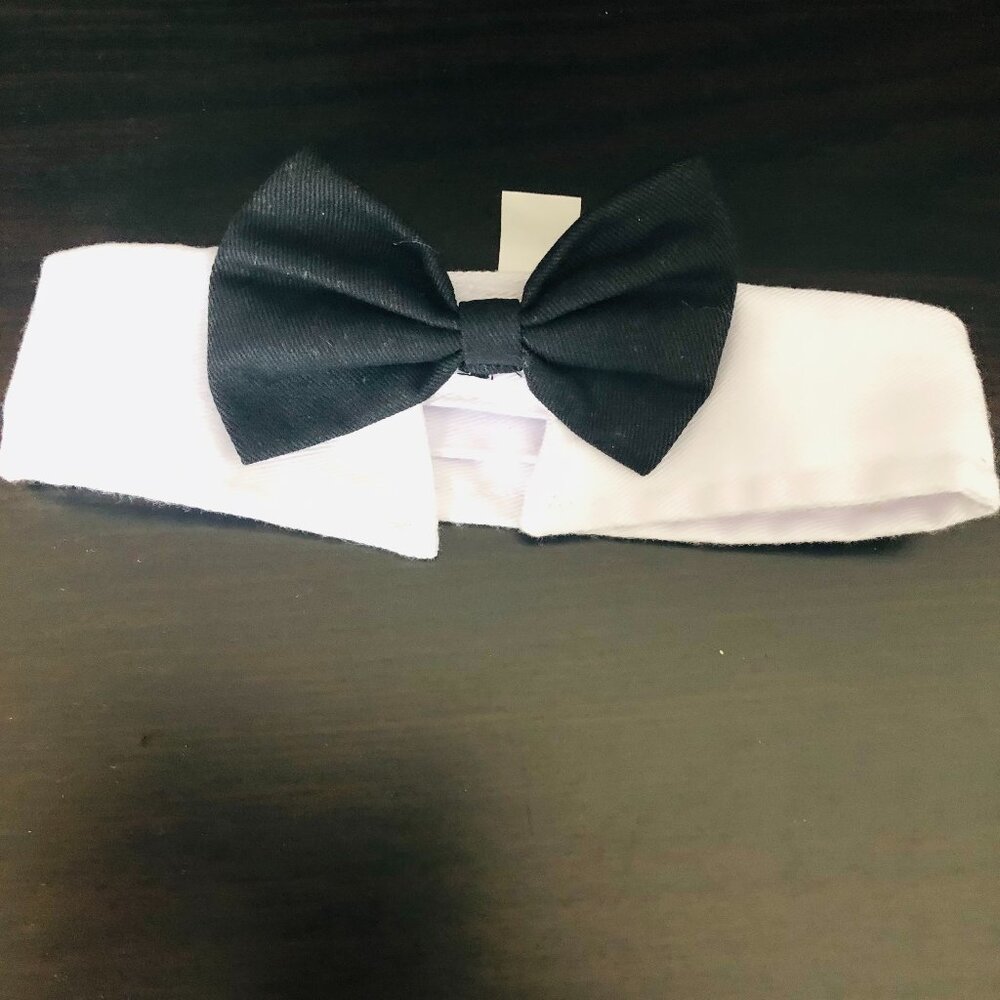 NWOT-Tux Bow Tie Dog/Cat Collar-Black & White